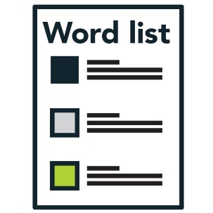 Word list icon