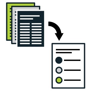 Summary of another document icon 