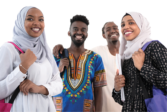 A group of people wearing the clothes from their culture.