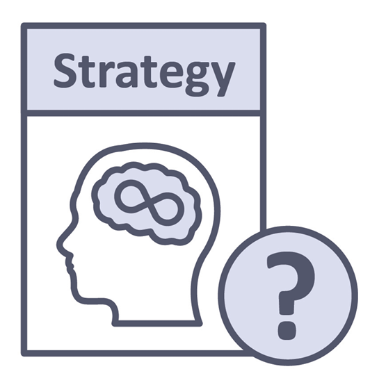 The strategy document icon, with a question mark on it.