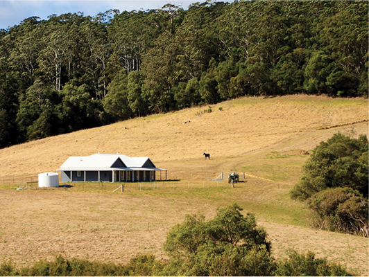 A house in a rural area.